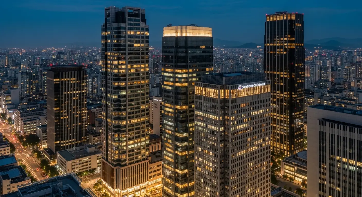 강남 야경 스카이라인 부감 권역 강남가라오케 검증 업장 핵심 권역 입지 환경