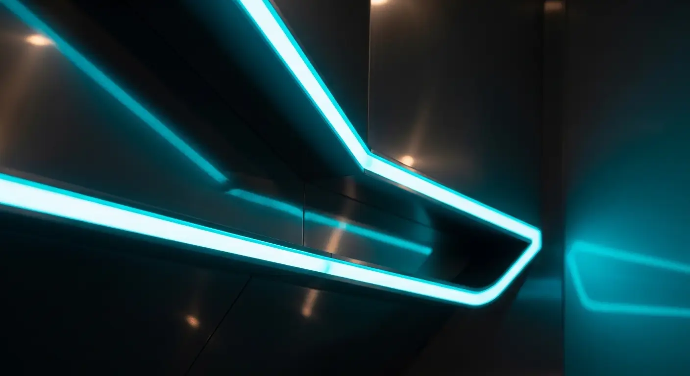 시안 네온 액센트 모던 인테리어 디테일 강남가라오케 트렌디 라인 달토 런닝래빗