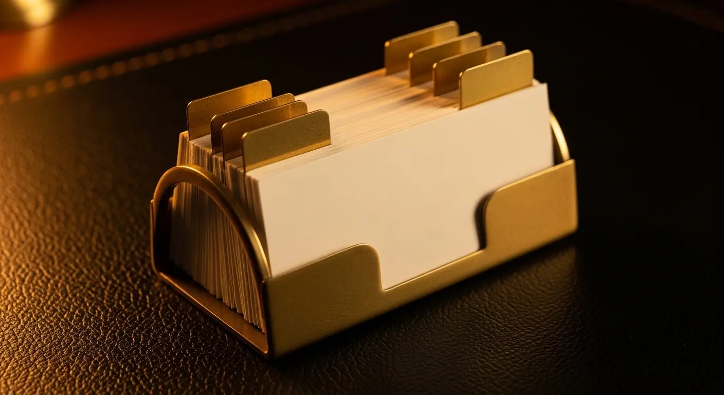 빈티지 회전식 인덱스 카드 홀더 황동 디바이더 강남가라오케 자리 성격별 분류 안내